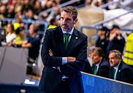 Ibon Navarro, durante el partido contra el Karditsa.