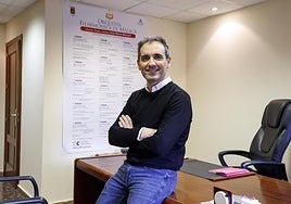 Esteban Morales, en su despacho en enero de este año, recién llegado a Málaga.