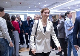 Mónica García, ministra de Sanidad, este jueves en Madrid