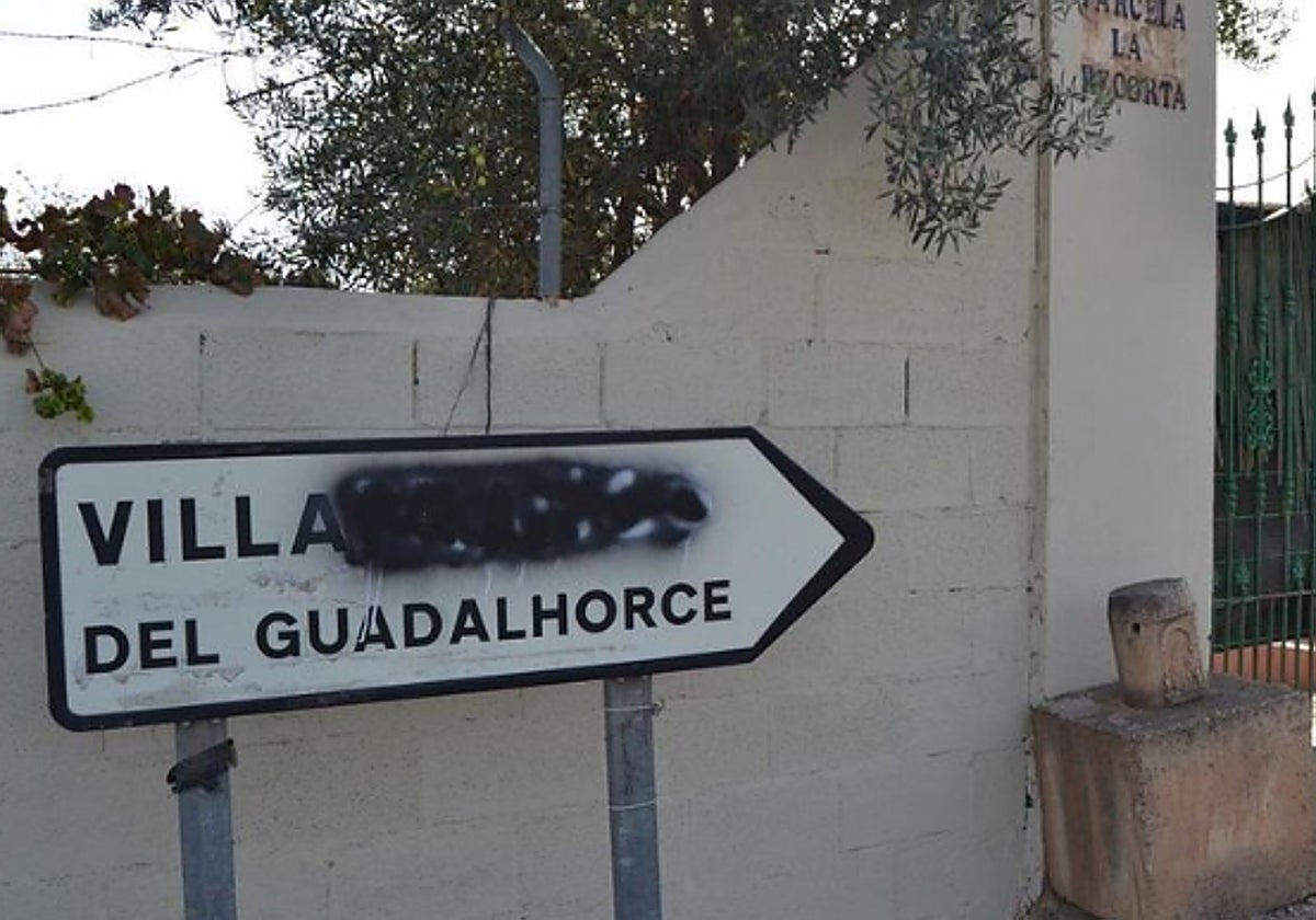 Una de las señales de la pedanía.