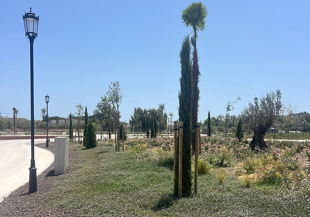 Zona verde en el Gran Parque de Mijas.