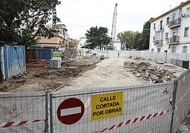 Cortes de tráfico por las obras del metro en la barriada de Gamarra.