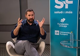 Gonzalo Pallarés, en un momento de la entrevista