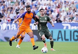 Einar Galilea, en el partido que el Málaga disputó el domingo en Butarque.