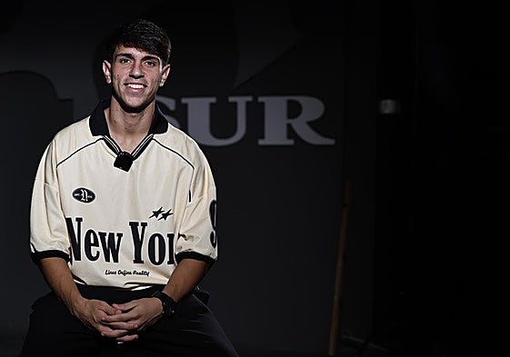 Izan Merino, en el plató del Diario SUR.