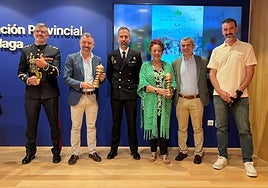 Los organizadores de la prueba y los representantes institucionales, en la presentación de esta edición.