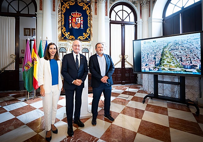 Gómez, De la Torre y Estany, este viernes.