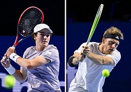 Joao Fonseca y Alejandro Davidovich, rivales este domingo.