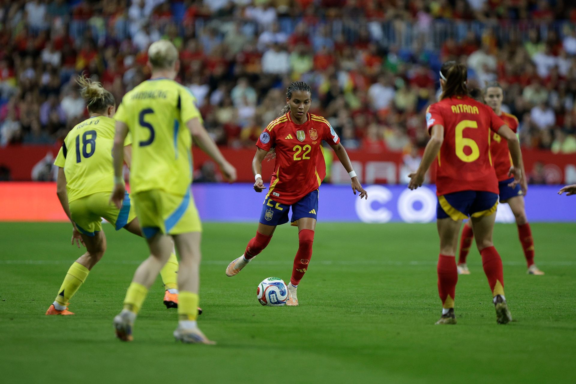 El España-Suecia jugado en Málaga, en imágenes