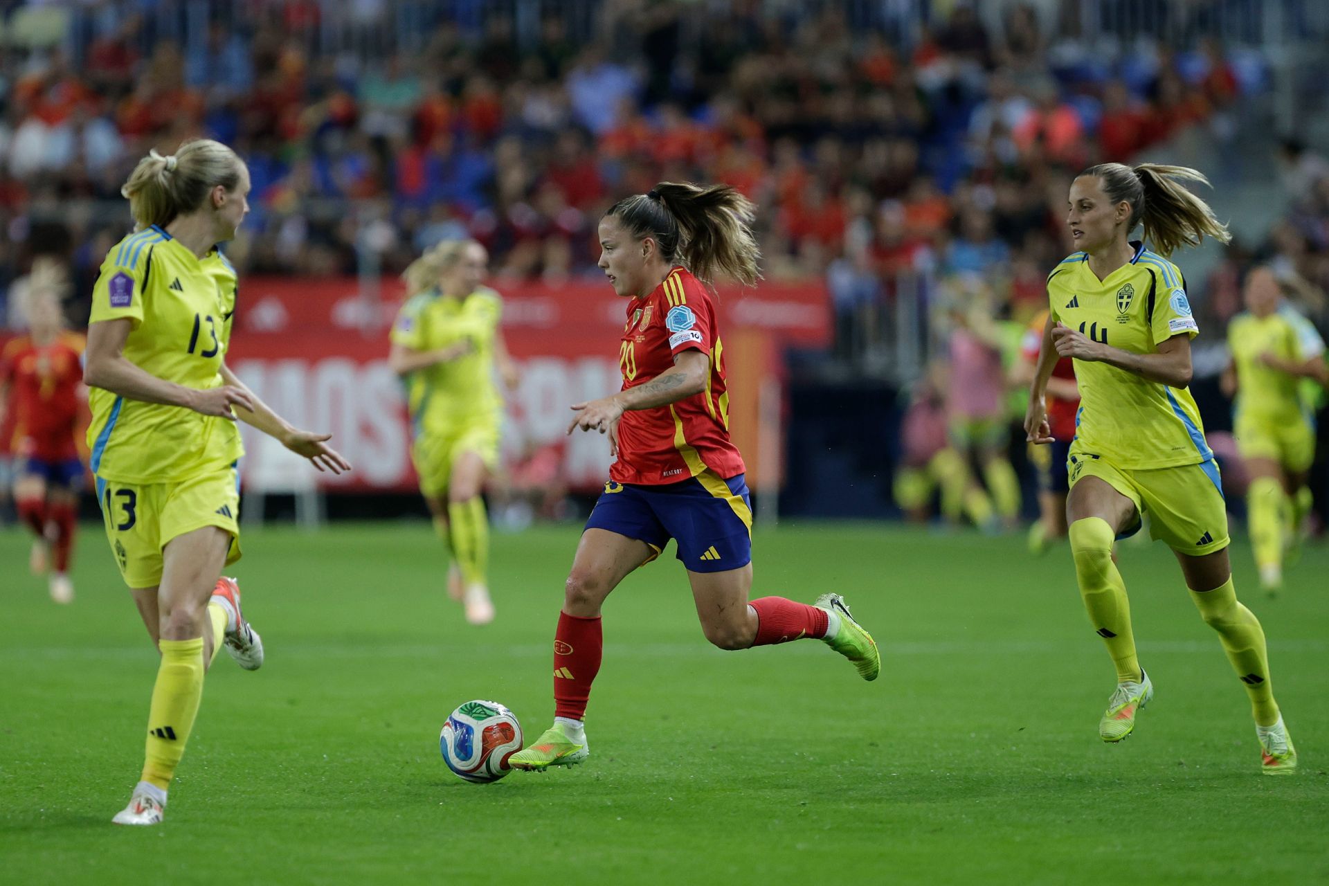 El España-Suecia jugado en Málaga, en imágenes