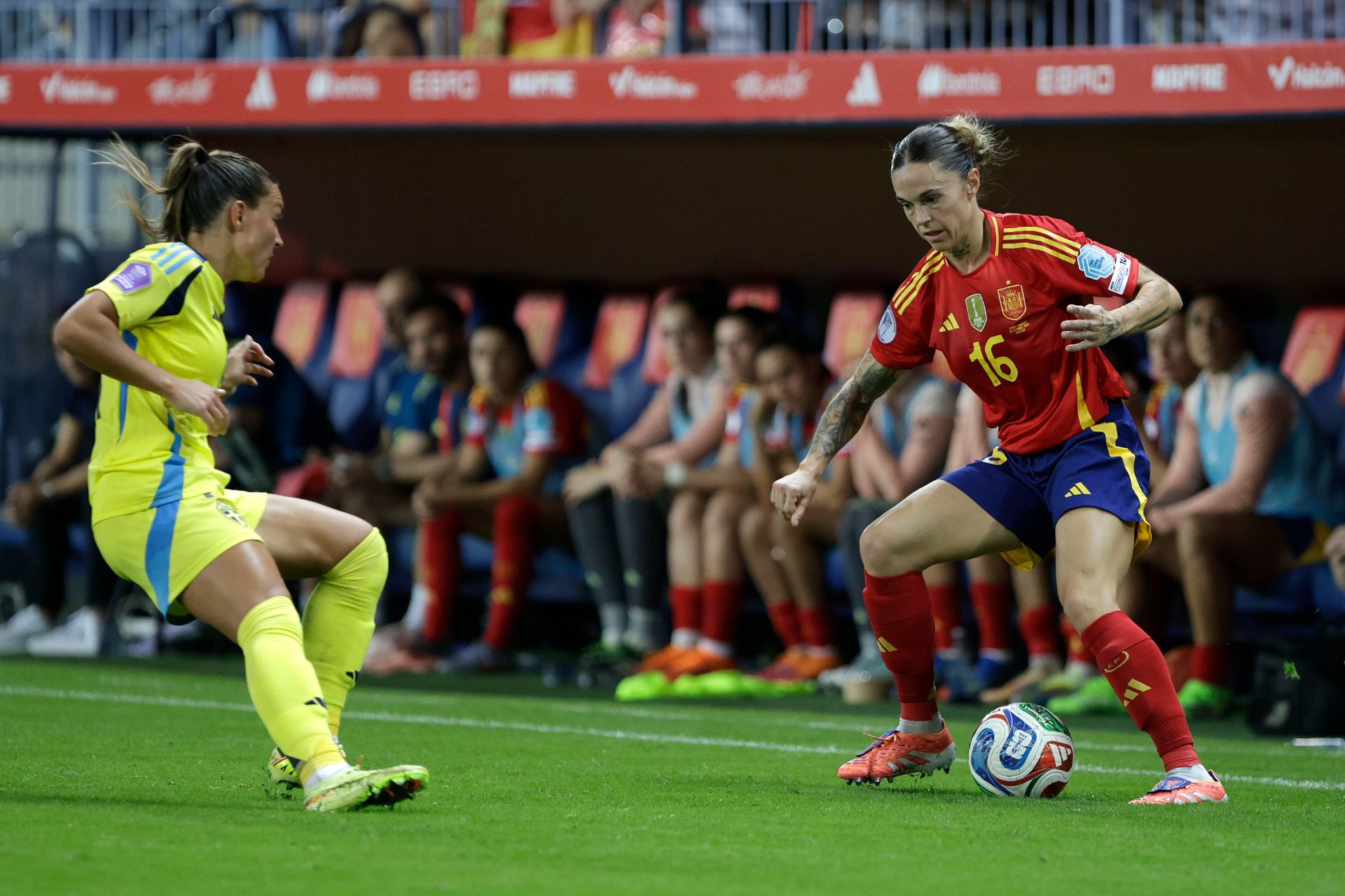 El España-Suecia jugado en Málaga, en imágenes