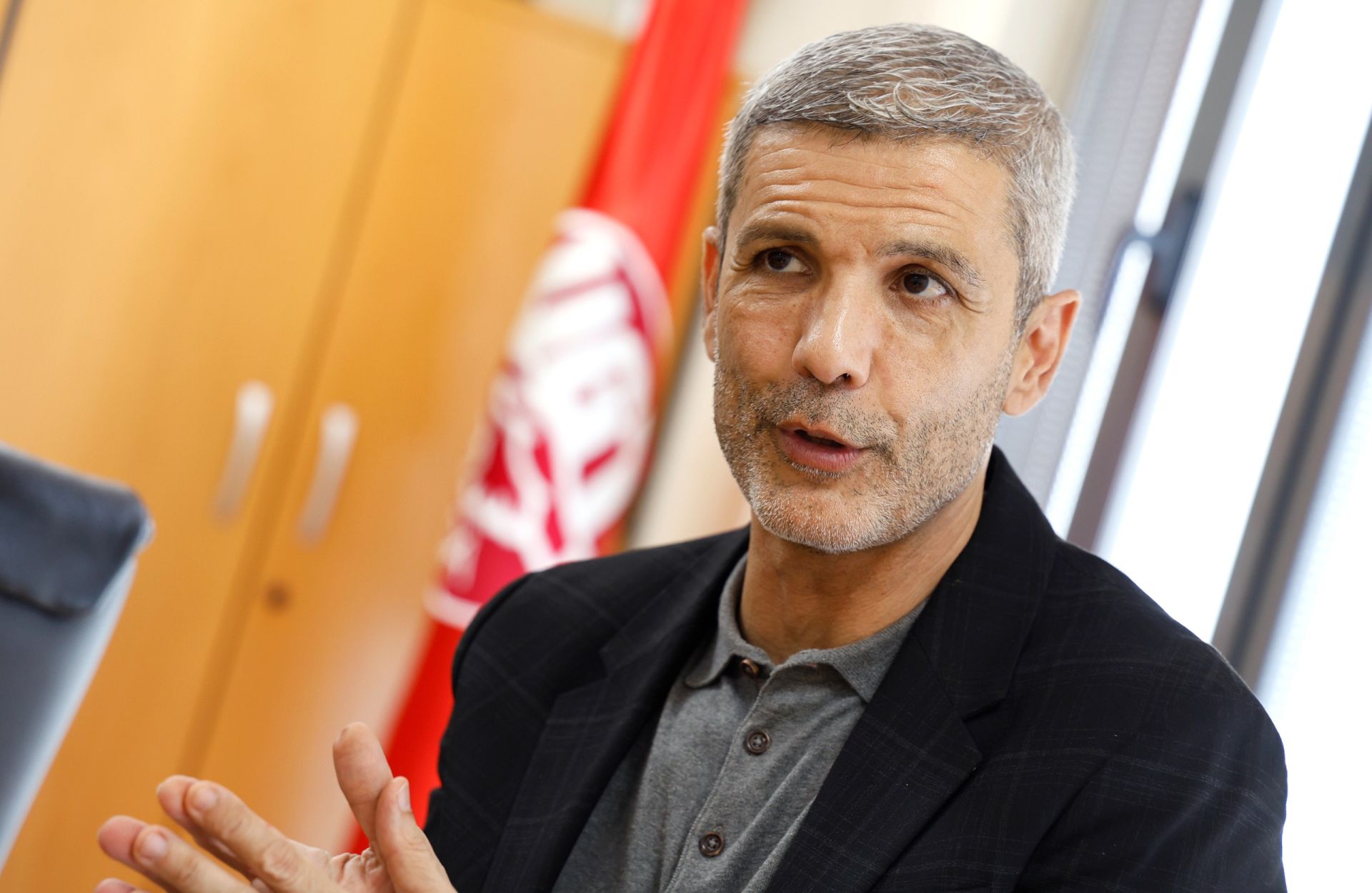 Antonio González, en un momento de la entrevista.