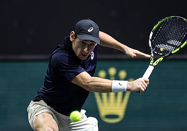 Valentin Royer, en un golpe cortado.