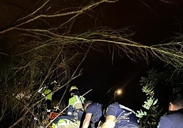 Rescatan a una octogenaria desaparecida bajo la lluvia y en un terraplén en Málaga