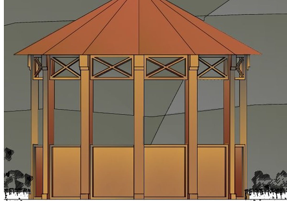 Recreación del futuro cenador.