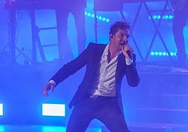 David Bisbal.en un concierto en Málaga.