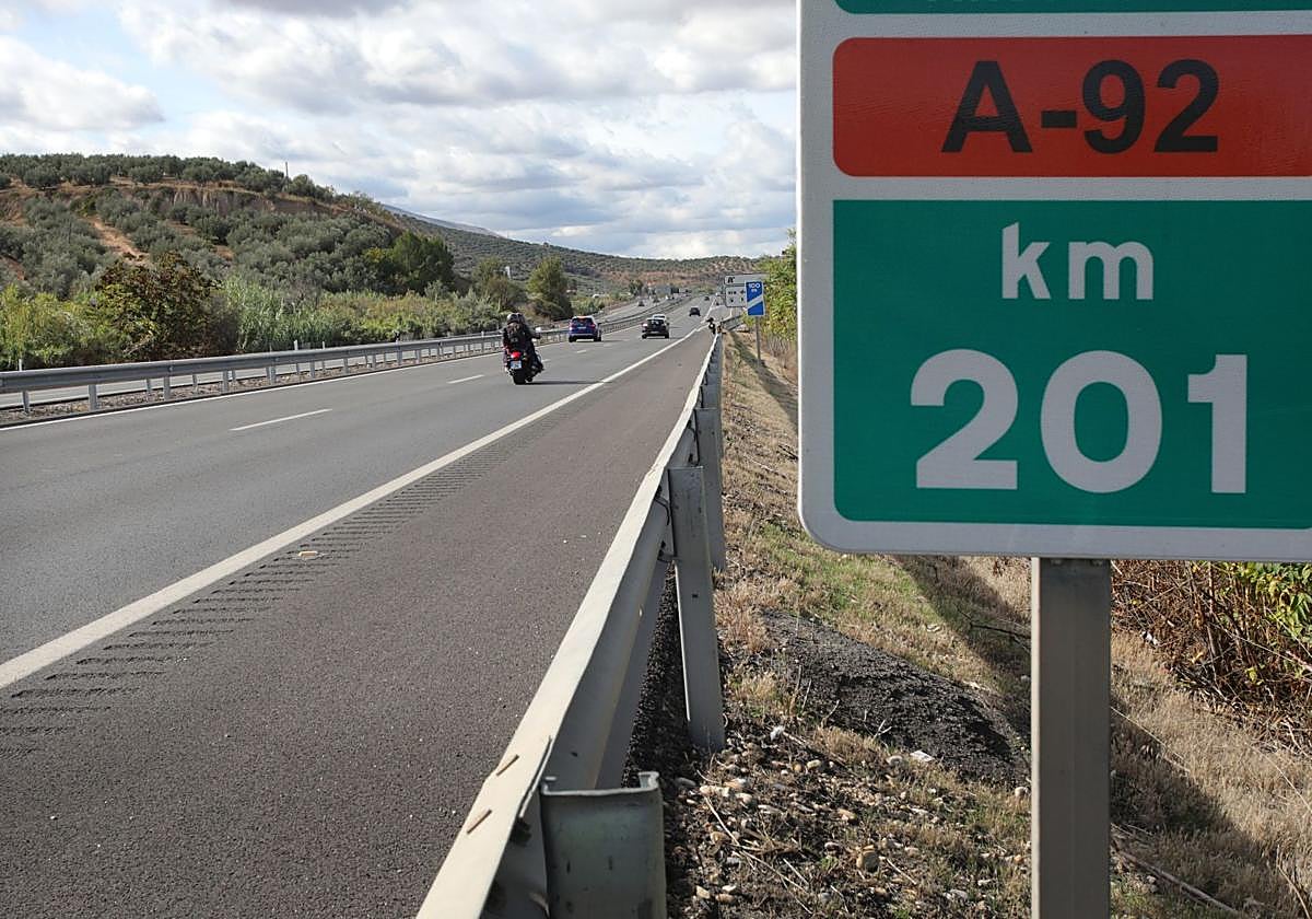 Imagen de la A-92 cercano a donde se produjo el atropello mortal.