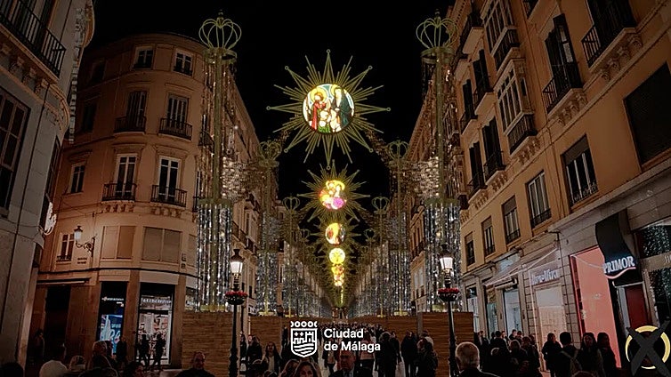 Así serán las luces de Navidad en la calle Larios de Málaga en 2025