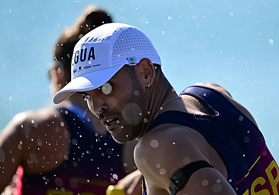 Adrián Miramón, en su eliminatoria de repesca de este sábado.