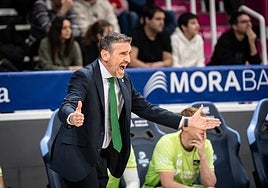 Ibon Navarro, durante e Morabanc Andorra-Unicaja.