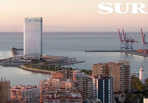 Recreación de la nueva Torre del Puerto diseñada por David Chipperfield.