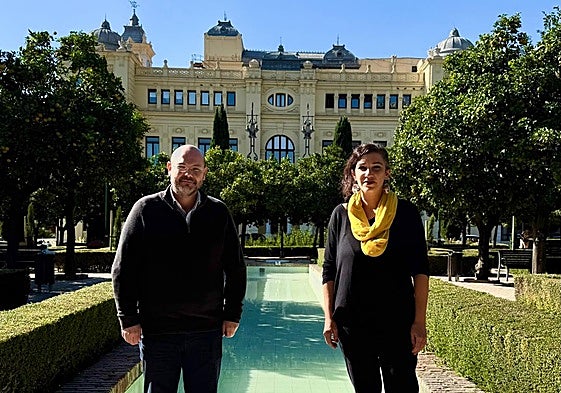 David Arrabalí y Toni Morillas, en los jardines de Pedro Luis Alonso.