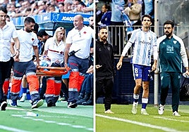 Luismi y Juanpe se marchan lesionados, frente al Eibar y contra el Córdoba, respectivamente.