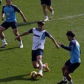 Arriaza, durante un entrenamiento de puertas abiertas de la temporada pasada.
