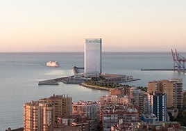 Recreación de la Torre del Puerto, según el nuevo diseño de Chipperfield.