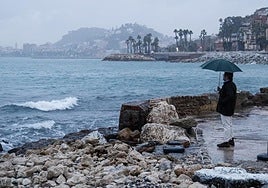 La lluvia, protagonista en Málaga este fin de semana.