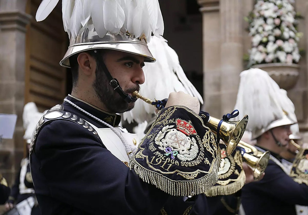 la banda malagueña es pionera en España en el género de cornetas y tambores.