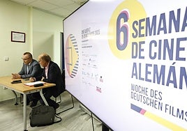Franko Stritt y Uwe Scheele, en la presentación de la Semana de Cine Alemán.
