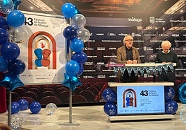 Boadella y Fontsère, de Els Joglars, este miércoles durante la presentación del Festival de Teatro en el Cervantes.