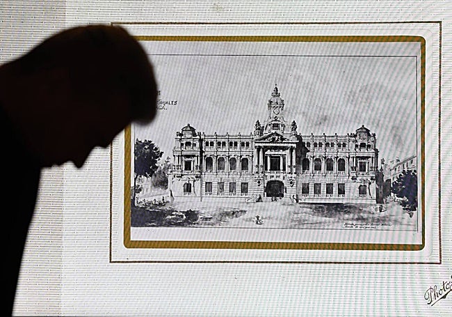 Boceto del proyecto del Ayuntamiento de Málaga que ganó Guerrero Strachan en un concurso.