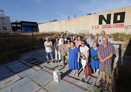 Vecinos de La Pelusa durante una movilización anterior.