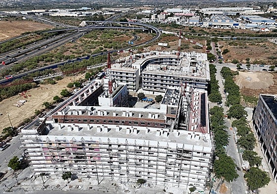 Aspecto de las obras de una de las promociones de VPO en alquiler, en este caso, de 113 pisos.