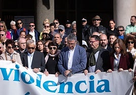 Un instante del acto convocado esta mañana en Rincón de la Victoria.