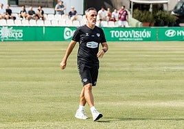 Abel Gómez, como entrenador del Antequera.