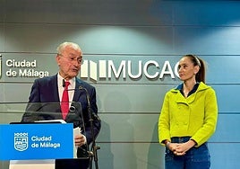 Paco de la Torre y Elisa Pérez de Siles, en las ruedas de prensa previas al pleno de este jueves jueves.