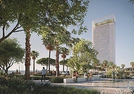 Recreación del hotel diseñado por David Chipperfield para el dique de Levante.