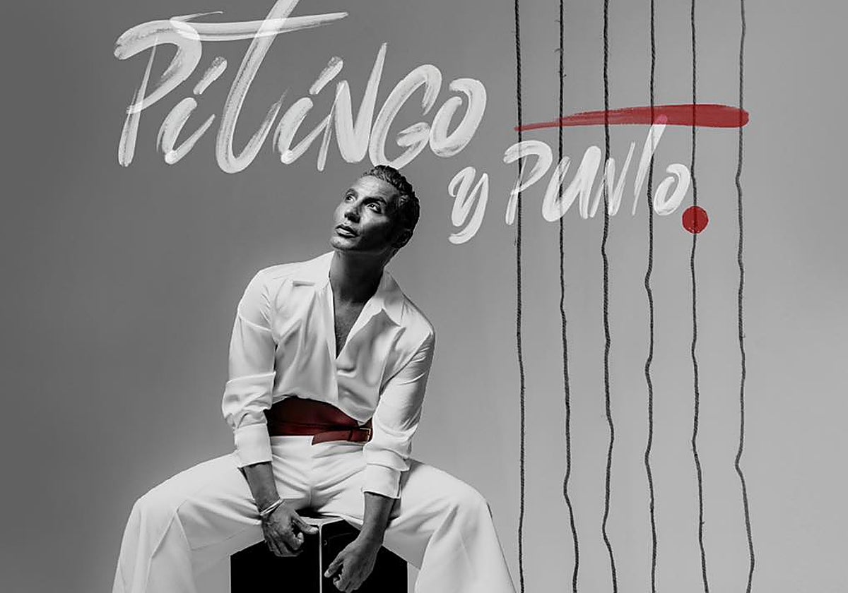 Detalle del cartel que anuncia la actuación de Pitingo en San Pedro Alcántara.