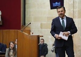 El portavoz parlamentario del PP, Toni Martín, el pasado viernes en el debate del estado de la Comunidad.