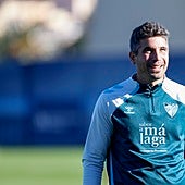 Funes, durante un entrenamiento de la semana pasada.