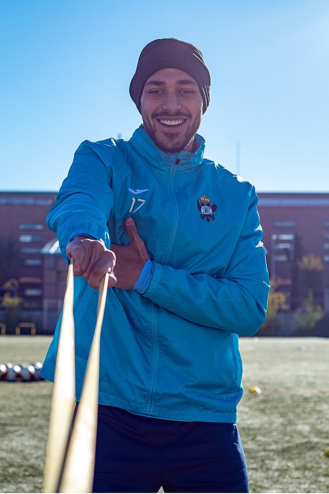 El exmalaguista Bilal, entrenándose con el Talavera, aunque todo parece indicar que no llegará al choque.