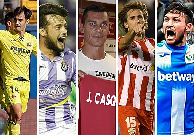 Manu Trigueros, José Arnaiz, Javi Casquero, Miguel Ángel Corona y Óscar Rodríguez, grandes futbolistas nacidos en Talavera de la Reina.