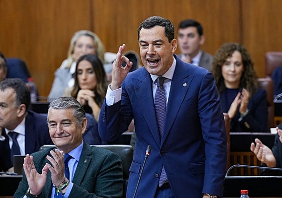 Juanma Moreno, en una de sus intervenciones.