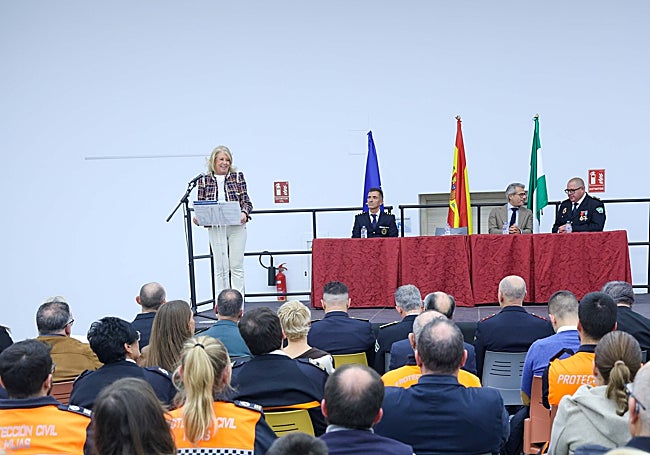 La alcaldesa durante su intervención en el acto.