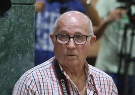 Paco Rodríguez, en la sala de prensa de La Rosaleda.