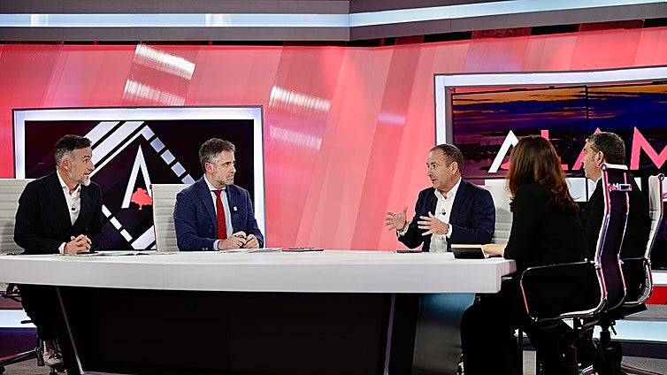 Carlos Conde, este jueves, en el plató de 'La Alameda'.