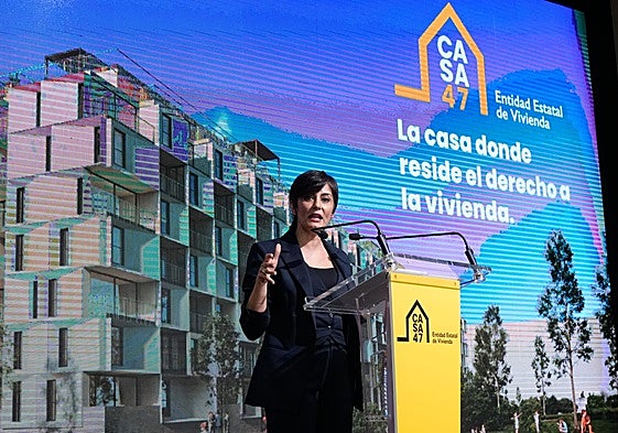 La ministra de Vivienda, Isabel Rodríguez, durante la presentación de Casa47.